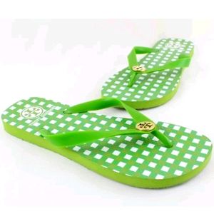 AUTHENTIC TORY BURCH LOGO ACCENT FLIP FLOP SANDAL
